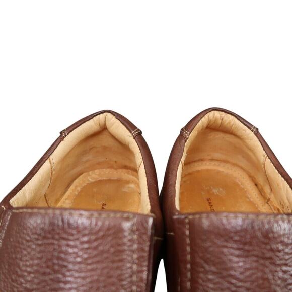 Sandro Moscoloni Shoes Mens 9 Slip On Classic Bike Toe Leather Comfort Flexible